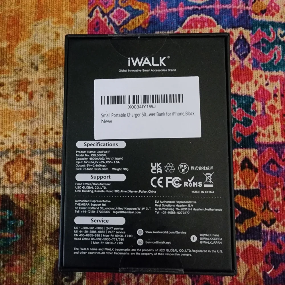 NWT, iWALK Linkpod P, Lightning, 4800w Fast Charge Portable Charger